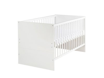 ROBA  Lit B&eacute;b&eacute; &Eacute;volutif Anton - 70 x 140 cm - Hauteur R&eacute;glable - Bois Blanc