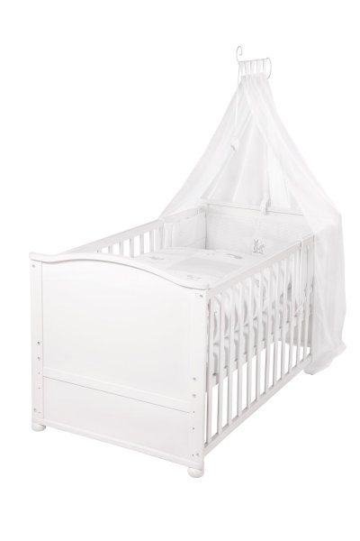 ROBA  Lit B&eacute;b&eacute; &Eacute;volutif Complet ""Fox & Bunny"" 70x140 cm - Blanc