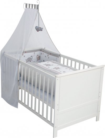 ROBA  Lit B&eacute;b&eacute; &Eacute;volutif Complet ""Jumbotwins"" 70x140 cm - Blanc