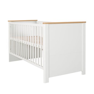 ROBA  Lit B&eacute;b&eacute; &Eacute;volutif Convertible ""Ava""  - 70 x 140 cm  - Blanc - 'Ch&ecirc;ne artisanal'