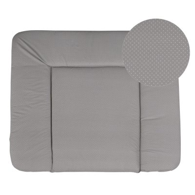 ROBA  Matelas &agrave; Langer Doux Dotty - 85x75 cm -Rev&ecirc;tu PU gris