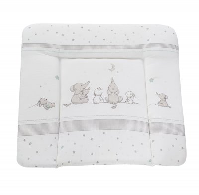 ROBA  Matelas &agrave; Langer Doux ""Sternenzauber"" - 85x75 cm -Rev&ecirc;tu PU - Imprm&eacute; &eacute;l&eacute;phants