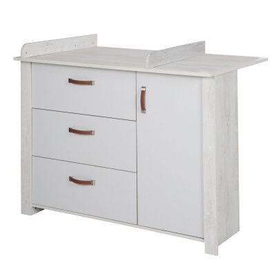 ROBA  Meuble &agrave; langer b&eacute;b&eacute; en bois 3 tiroirs + 1 porte Mila