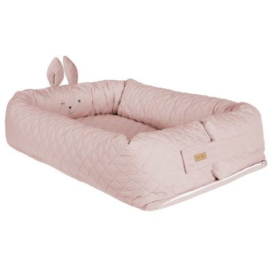 ROBA  Nid de B&eacute;b&eacute; "" Style"" Douillet - Motif visage Lapin ""Lily"" - Rose
