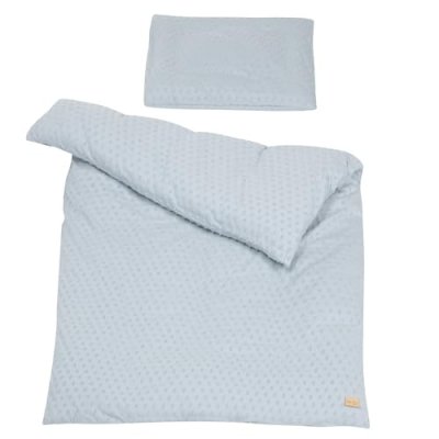 ROBA  Parure de lit B&eacute;b&eacute; Bio Lil Planet - Housse de Couette 100x135 + Taie 40x60 - Bleu ciel bleu