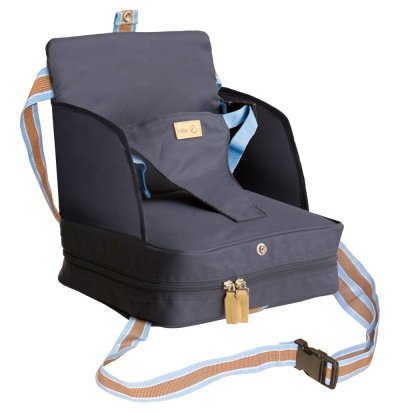 ROBA  Si&egrave;ge R&eacute;hausseur B&eacute;b&eacute; - Gonflable pour Maison et Voyage - Gris-bleu