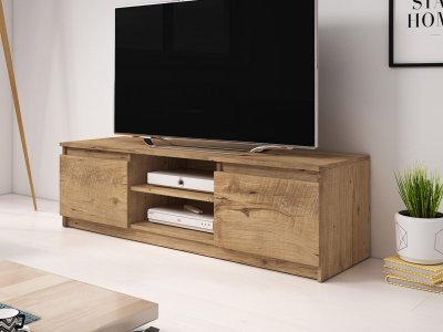 BESTMOBILIER Robin - meuble tv - 120 cm - style industriel -  - bois