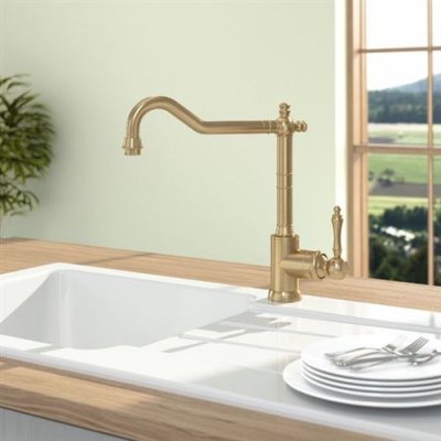 VILLEROY & BOCH Robinet cuisine Avia 2.0, or mat, Sans nettoyant