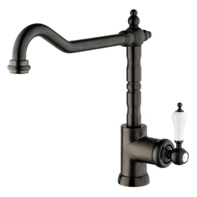 PAINI Robinet cuisine retro  Duomo PVD Noir mat bross&eacute;