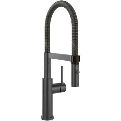 VILLEROY & BOCH Robinet cuisine Steel expert 2.0, anthracite, Sans nettoyant