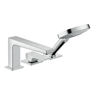 HANSGROHE Robinet de baignoire 3 trous avec levier plat Metropol 