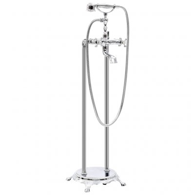 VIDAXL Robinet de baignoire sur pied Acier inoxydable 99,5 cm Argent&eacute;
