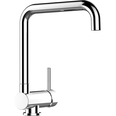 VIZIO Robinet de cuisine chrom&eacute; rabattable sous fen&ecirc;tre 60mm bec pivotant 360&deg;