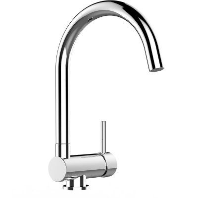 VIZIO Robinet de cuisine chrom&eacute; rabattable sous fen&ecirc;tre 60mm bec pivotant 360&deg; VZSU010100