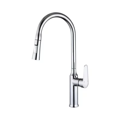 AVIZAR Robinet de Cuisine Extensible Embout R&eacute;tractable Flexible Argent