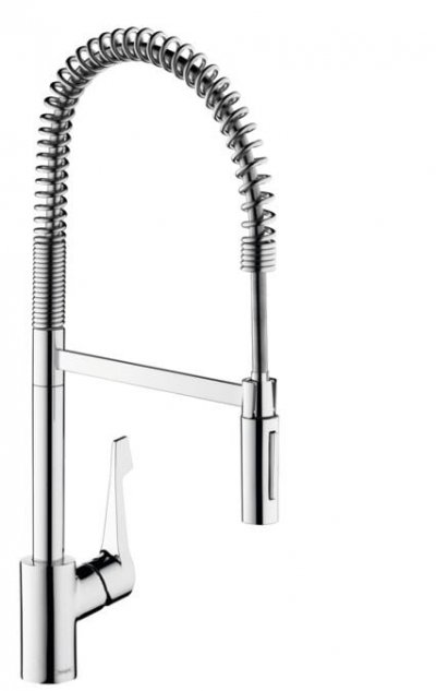 NOBILI Robinet de cuisine Mitigeur XXL, Semi-pro 2 jets chrom&eacute; Hansgrohe 