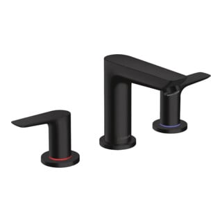 HANSGROHE Robinet de lavabo 3 trous noir mate avec vidage automatique 