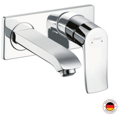 HANSGROHE Robinet de lavabo mitigeur encastr&eacute; Metris avec bec 16.5 cm 