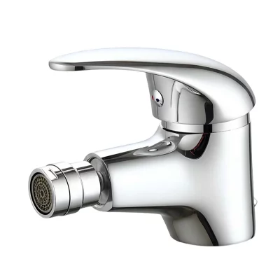AVIZAR Robinet de Lavabo Monocommande Chrom&eacute; 12x11cm Eau Chaude et Froide Argent