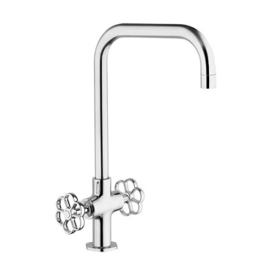 PAINI Robinet evier cuisine  Induss Bec Haut, chrome - manette chrome