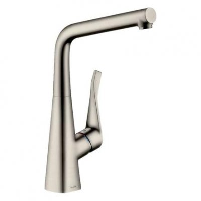HANSGROHE Robinet mitigeur de cuisine acier 320 1 jet Metris M71 