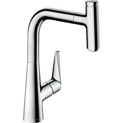 HANSGROHE Robinet mitigeur de cuisine avec bec extractible et 1 jet 