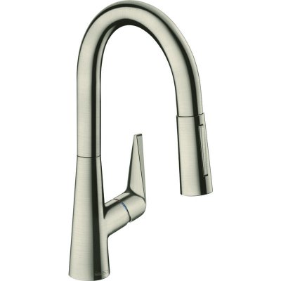 HANSGROHE Robinet mitigeur de cuisine avec douchette extractible et 2 jets acier 