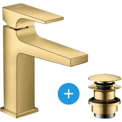 HANSGROHE Robinet mitigeur de lavabo avec bonde de vidage Metropol or 