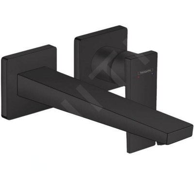 HANSGROHE Robinet mitigeur de lavabo avec poign&eacute;e plate Metropol noir mat 