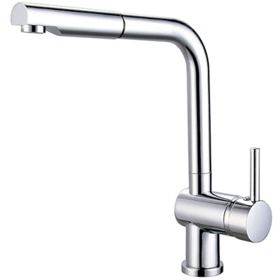 GENERIQUE Robinet mitigeur inox brosse pour evier de cuisine bec haut butee economie eau