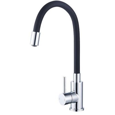EDOUARD ROUSSEAU Robinet mitigeur laiton chrome pour evier de cuisine bec haut butee economie eau