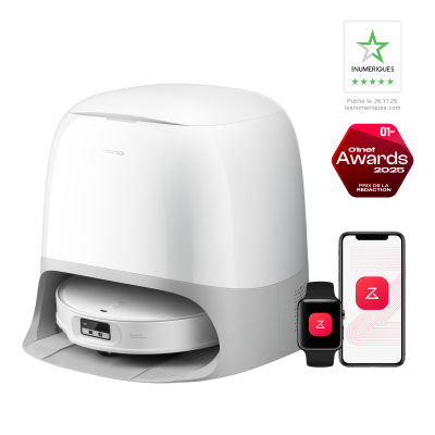 ROBOROCK  Qrevo Curv 2 Pro robot aspirateur laveur ultrafin 798 cm ave