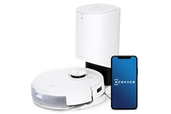 ECOVACS Robot aspirateur et laveur  DEEBOT T9+ - Blanc