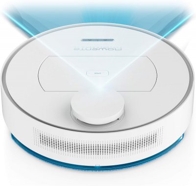 ROWENTA Robot aspirateur laveur blanc autonomie 120 min 