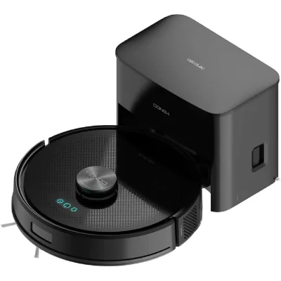 CECOTEC Robot aspirateur laveur noir avec base auto-vidage - Neuf