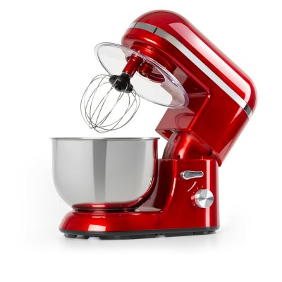 KLARSTEIN Robot de cuisine 6 vitesses Bella Elegance - Bol 5 litres - 1300W - Fonction pulse - Rouge