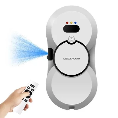 Robot lave-vitres Liectroux Hcr-10w 2800 Pa, pulv&eacute;risation automatique, design ultra-fin