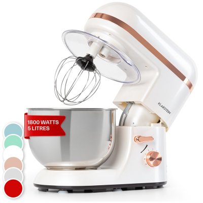 KLARSTEIN Robot m&eacute;nager - Bella Elegance - Robot culinaire - 2000W - 6 vitesses - 5L - Blanc