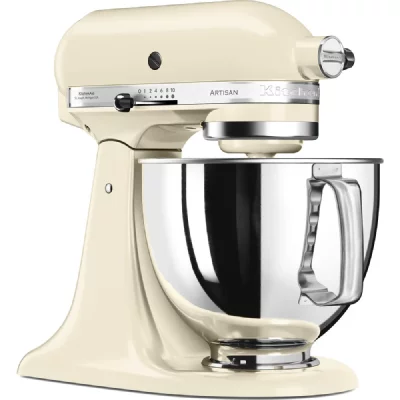KITCHENAID robot multifonction de 4,8L 300W cr&egrave;me argent 5KSM125EAC 