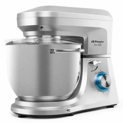 ORBEGOZO Robot P&acirc;tissier AM 8000 7L 240V 1800W Acier Inoxydable Argent