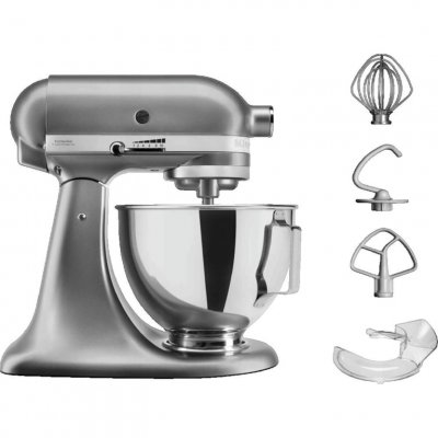 GENERIQUE Robot p&acirc;tissier multifonction KitchenAid 4,3L Gris Argent 5KSM95PSECU