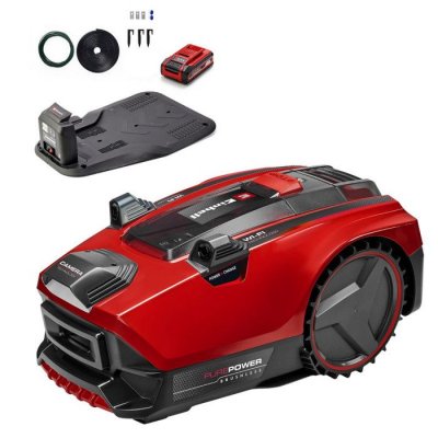 EINHELL Robot tondeuse sans fil FREELEXO CAM PLUS 550 Jusqu'&agrave; 550 m2 Cam&eacute;ra intelligente Power X-Change