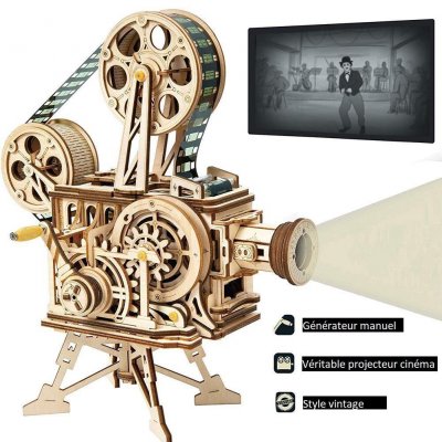ROKR Robotime vitascope 24,5 cm en bois, kit de maquette 183 pi&egrave;ces