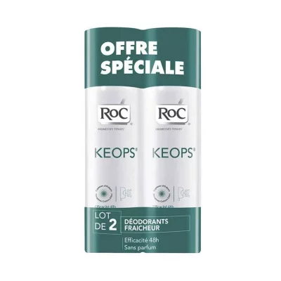 ROC  Keops D&eacute;odorant Spray Fraicheur 48h Lot de 2 x 100ml