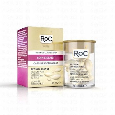 ROC  RETINOL CORREXION - Soin Lissant S&eacute;rum Nuit, 10 capsules