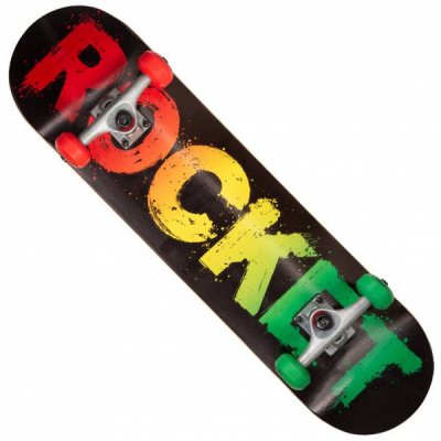 ROCKET SKATEBOARDS Rocket Rasta Fade 8"" Skate-board RKT-COM-1535
