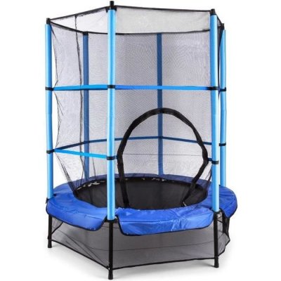 KLARFIT Rocketkid trampoline 140cm filet de s&eacute;curit&eacute; bleu