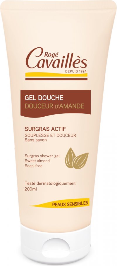 CAVAILLES Roge  Gel Douche Surgras Actif - Douceur d'Amande, 200ml