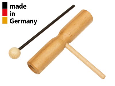 ROHEMA  Tone Block H&ecirc;tre 2 Tons Avec Poign&eacute;e Et Baguette - &Eacute;veil Musical