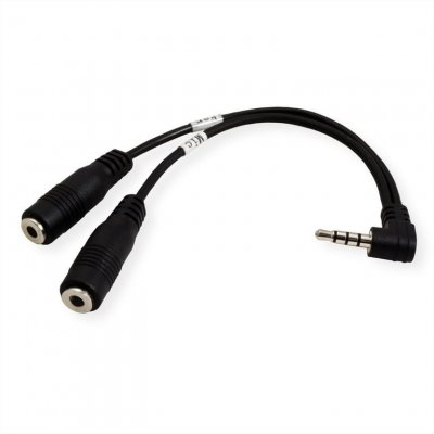 ROLINE  11.09.4441 11.09.4441 Audio Adaptateur [1x Jack m&acirc;le 3.5 mm - 2X Jack Femelle 3.5 mm]
